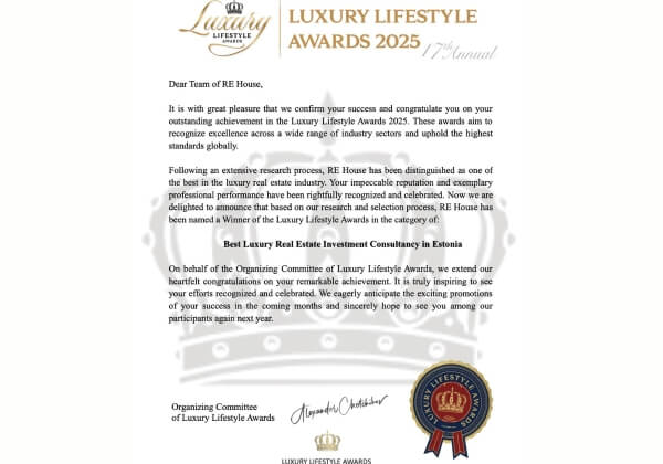 RE House Wins Prestigious Luxury Lifestyle Award 2025!